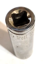 Great Neck Long Socket 19mm 1/2 inch Drive 3 " Length 6 Point No 2099