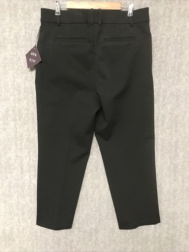 Ava Viv Pants Womens 14W Black Career Dress Stretch Ladies Plus Tapered - Picture 10 of 16