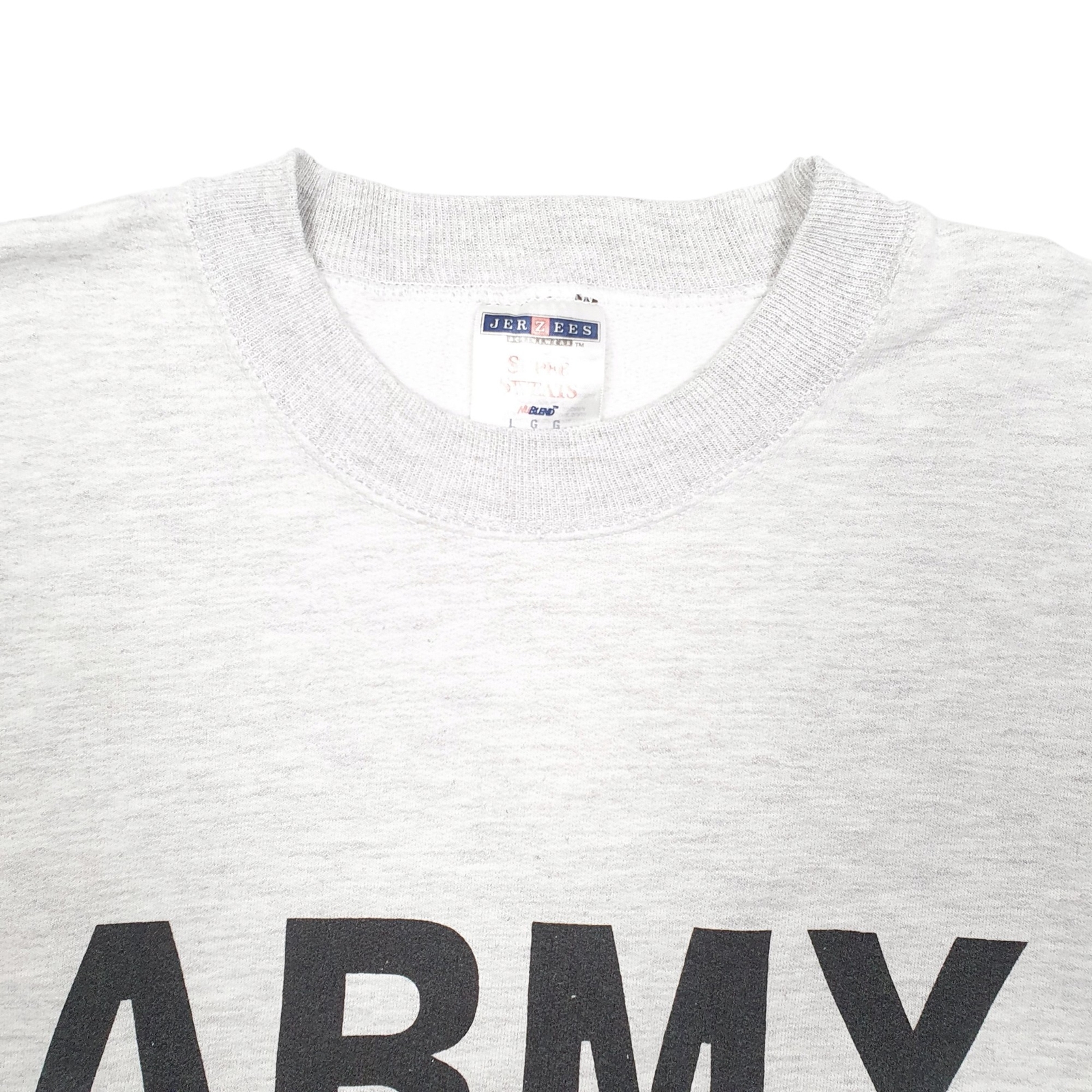JERZEES Crewneck U.S Army Spellout Jumper Sweatshirt Mens L image 2