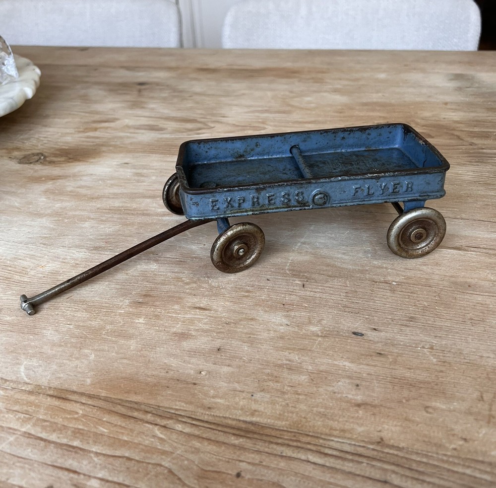 Antique Cast Iron Kilgore Express Flyer Pull Wagon Toy