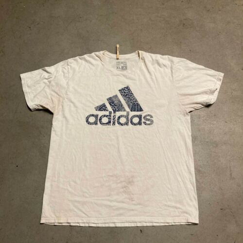 Adidas Logo Blue Animal Print Tee T-Shirt Size XL | eBay