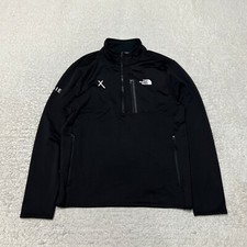 The North Face Skyline Jacket Men Medium Black Fleece Half Zip Pullover Hiking