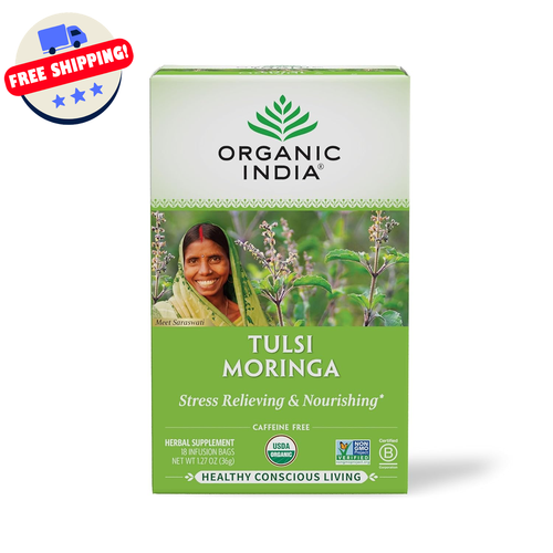 Tulsi Tea Bags Organic India Herbal Stress Immunity & Digestion Caffeine Free 18 - Picture 11 of 27