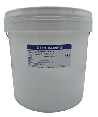 Magnesium Hydroxide, Reagent, 95-100.5%, 2.5kg