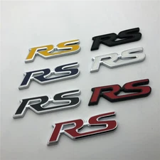 Auto Car Metal 3D RS Rear Trunk Lid Badge Decal Grille Emblem 