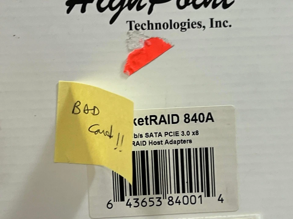 HIGHPOINT TECHNOLOGIES RocketRAID 840A PCIe 3.0 x8 6Gb/s SATA RAID Host Adapter - Image 2 of 4