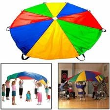 Play Parachutes with handles and carry bag NEW 4 Piece LOT - 4 10 FT