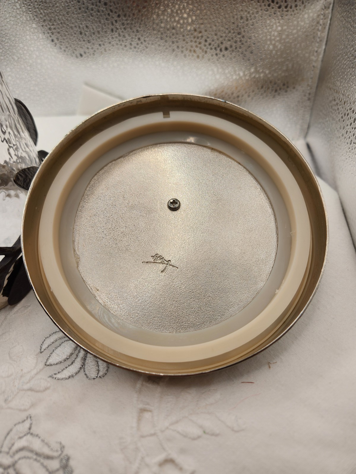 Michael Aram Pomegranate Brass , metal and Glass Kitchen Canister Medium - 8.5 "