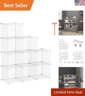 Wire Cube Storage, 9-Cube Organizer Metal, Wire C Grids Storage, Storage Bins...