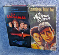 Les Miserables + African Queen VHS Lot 2 Classic Films ISBN Tested