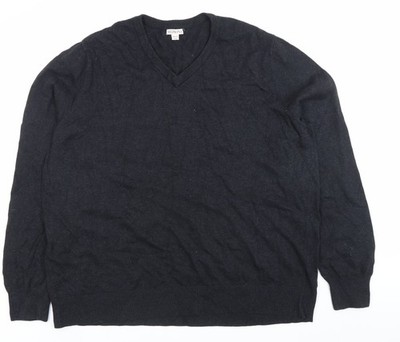 Merona Damen Schwarz 2XL Pullover Pulli V-Ausschnitt Baumwollmischung