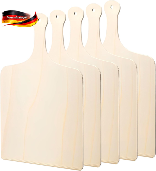 5 StüCk Holz Pizzaschieber, 42 X 30Cm Holz Pizzabrett Pizzaschaufel Pizza Schieb-image