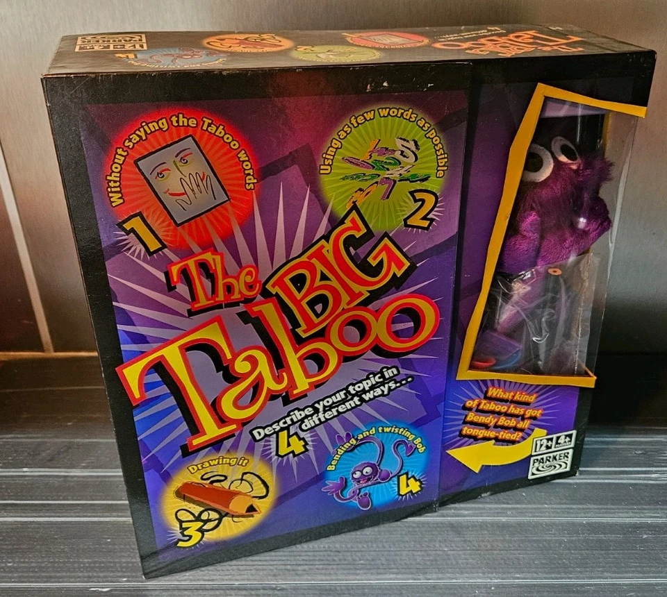 New The Big Taboo Game with Bendy Bob Plush Toy Parker Hasbro Sealed Contents - Image 2 of 4