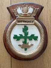 HMS Nottingham Ship Crest/ Plaque 1980-81