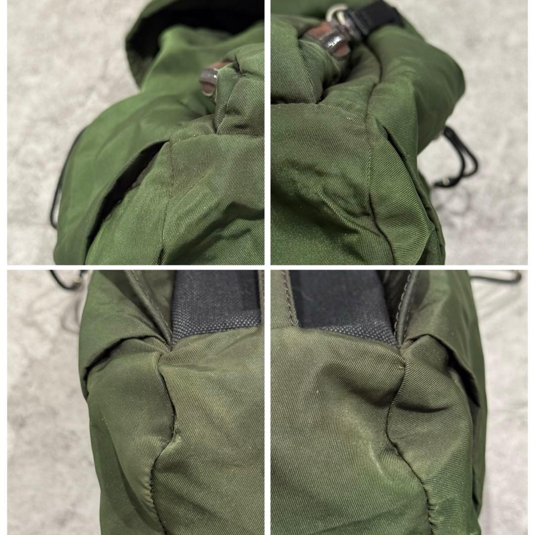 PRADA Khaki Nylon Backpack with Waist Pouch Unisex Rare Vintage thumbnail 19