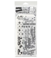 Tim Holtz Mixed-Media Stamps & Stencil-Vintage Christmas