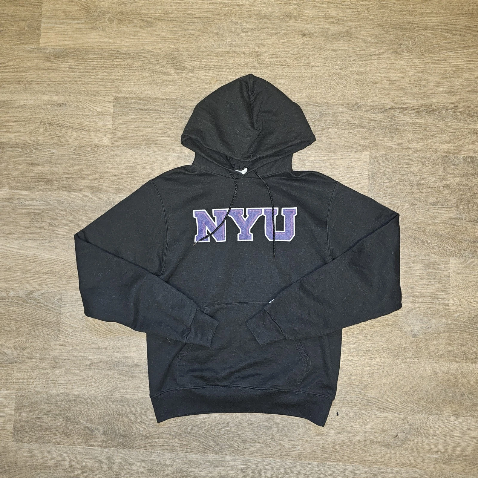 Black Champion New York Hoodie Size S Men's Black Long Sleeve