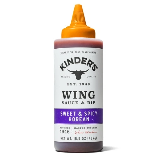 Kinders Sweet & Spicy Korean Wing Sauce 15.5 Oz No HFCS Premium Quality  65510