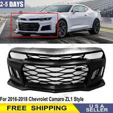 For 2016 2017 2018 Chevrolet Camaro ZL1 Style Complete Front Bumper Grille Kit