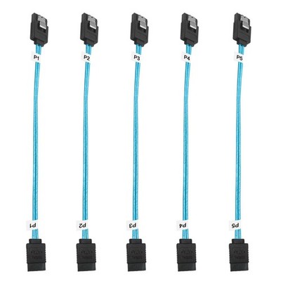 5Pack SATA III Cable8 inch Short-SATA Cable Thin 0.2M, Straight Flexible 6Gb ...