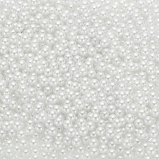 2500 Pcs Faux Pearl for Crafting 6mm No Hole ABS Round Pearls Beads White