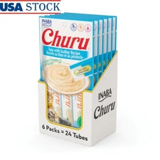 Lickable Cat Treats Creamy Tuna Scallop 24 Tubes Taurine Moisture Healthy Snack