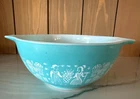 Vintage PYREX 442 Amish Butterprint Turquoise Cinderella Mixing Bowl 1.5 Qt