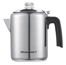 Classic Stovetop Coffee Percolator - 8-Cup, Stainless Steel, Cool-Touch Handle
