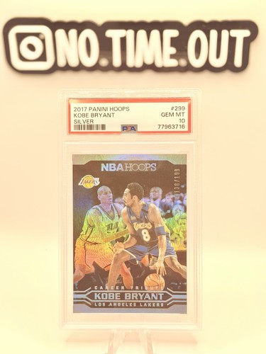 2017-18 Hoops Kobe Bryant Career Tribute Silver /199 #299 PSA 10 GEM MINT