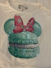 Disney Sequin Minnie Mouse Bow Logo Sweatshirt Boxy Sz M Vtg Top Rare Shirt  — photo 2