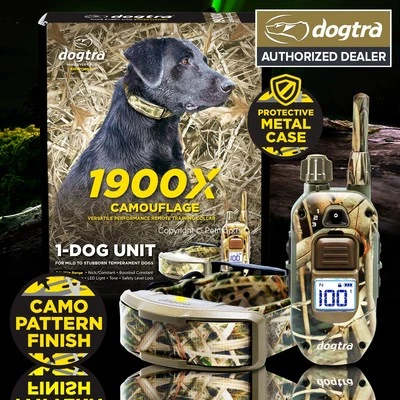 Dogtra 1900X Camouflage Dog Trainer Remote E-Collar 3/4 mi, Tone & XPP Vibration