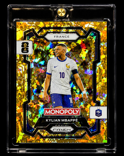 KYLIAN MBAPPE GOLD PRIZM RARE ATOMIC ICE REFRACTOR HOLO SP Panini FRANCE GOAT