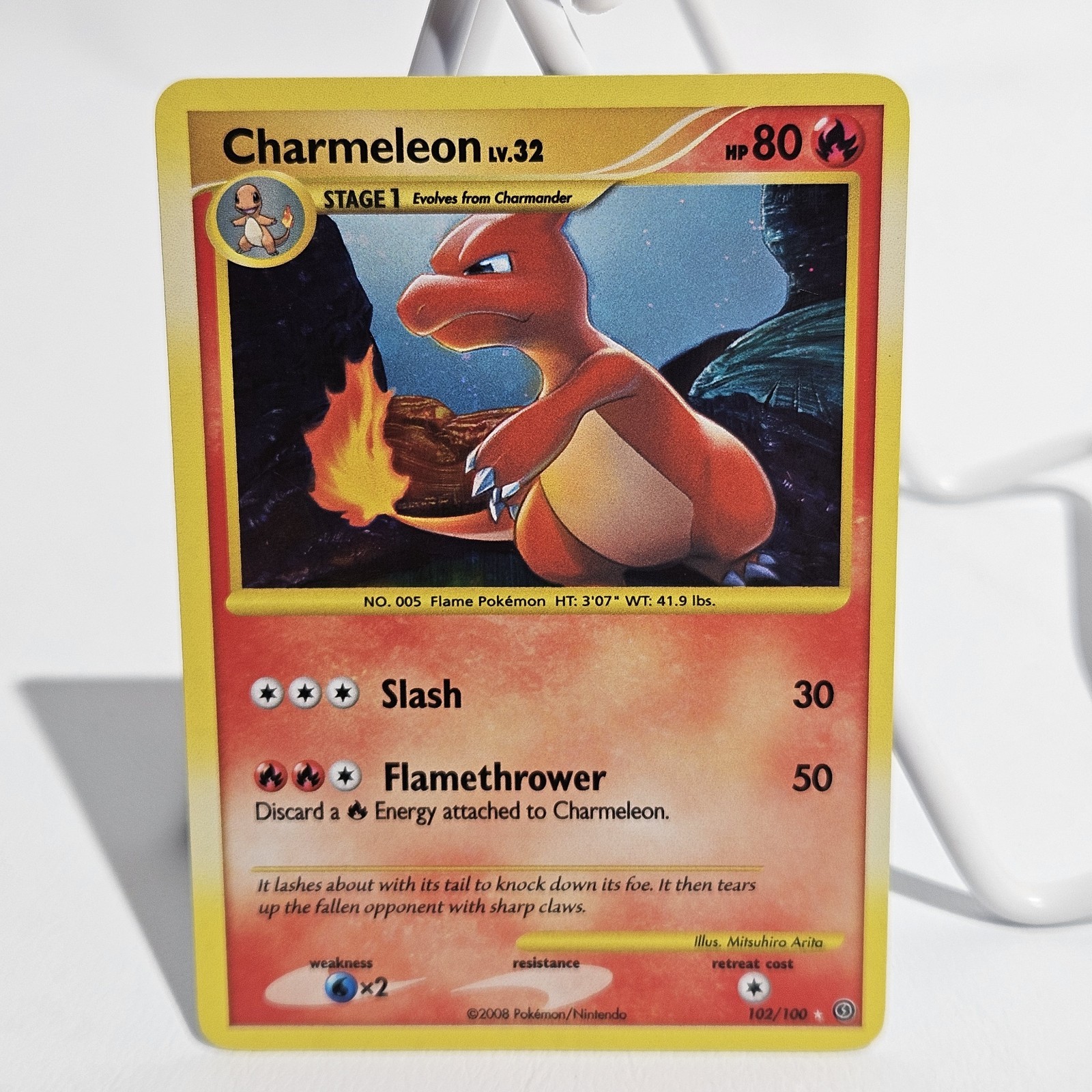 Pokemon Stormfront Charmeleon Holo 2008 English #102/100 Secret Rare With SWIRL!
