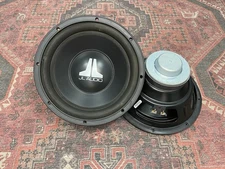 Vintage JL Audio Subwoofer 10" 8 ohm 10w08 PAIR Needs Surrounds - Parts/Repair