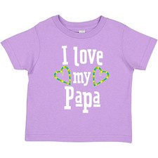 Inktastic I Love My Papa- Hearts Toddler T-Shirt Fathers Kids Dad Daddy Father