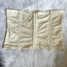 Maidenform Waist Corset 3XL Ivory Satin Floral