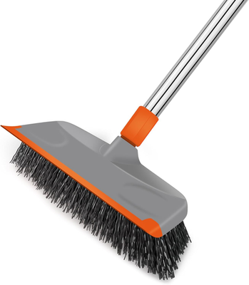 #ad Deck Scrub Brush with Long Handle Heavy Duty Floor Cleaning Scrubber with Stiff $34.27