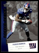 2006 UPPER DECK ROOKIE DEBUT FOOTBALL CARD PLAXICO BURRESS #65 NEW YORK GIANTS. rookie card picture