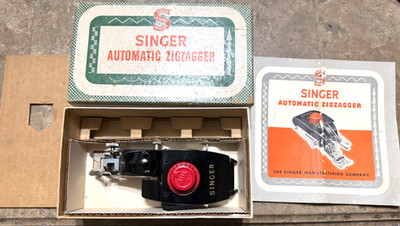 Vintage Singer Automatic Zigzagger #160985 Original Box & Manual