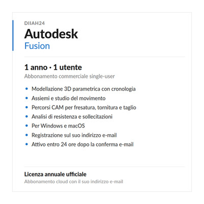 Autodesk Fusion 360 2026 CAD CAM Software Commercial License 1 Year 1 User