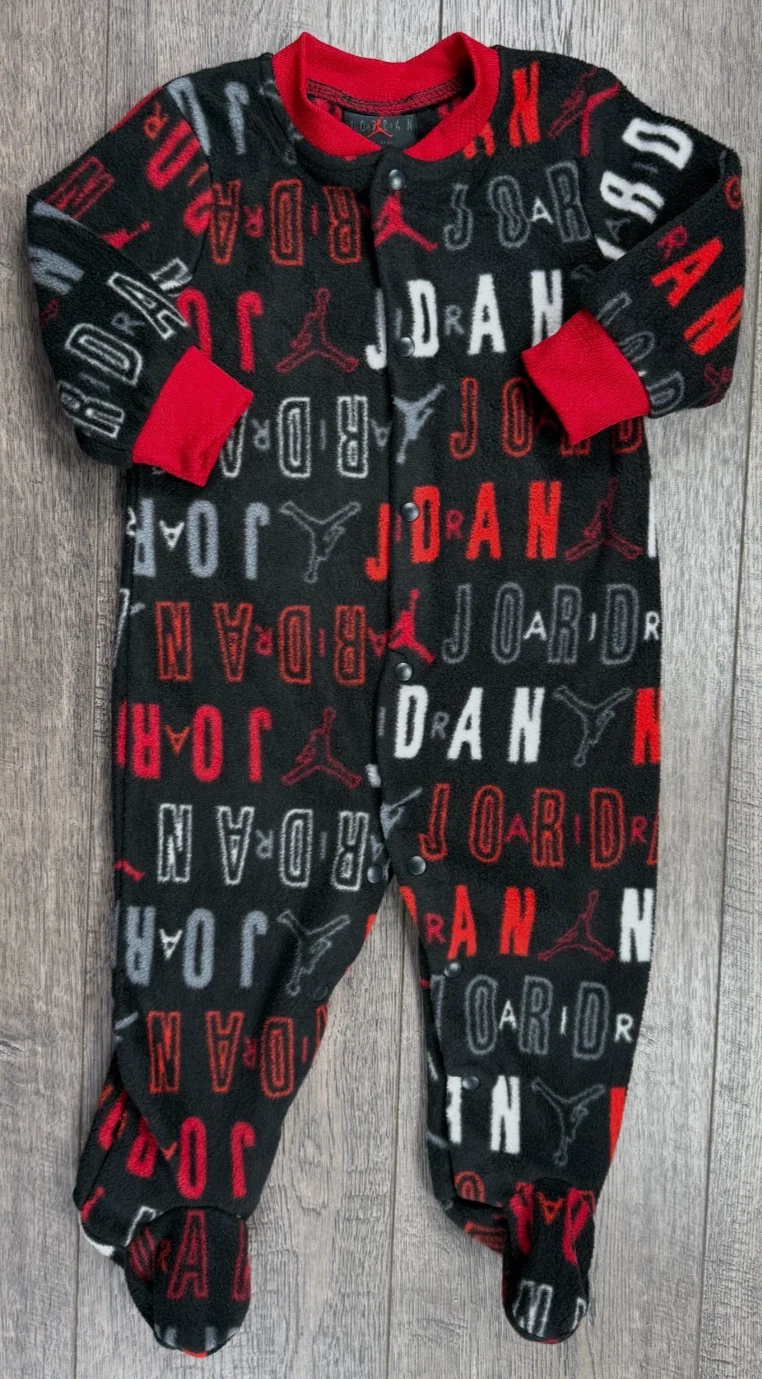 Baby Boy Clothes Air Jordan 6 Month Fleece Basketball Footed Outfit