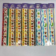Sandylion 12" Sticker Borders Mixed Lot Of 8 Fall Christmas Fish Beach Theme