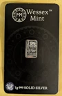 WESSEX MINT 1g 999 FINE SILVER BAR VIENNA PHILHARMONIC ORIGINAL RETAIL PACKAGING