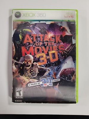 Attack of the Movies 3-D (Xbox 360):  CD, Manual And Case, No Glasses