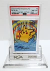 2000 Topps Pokemon Surfing Pikachu Sticker Animation Series 2 stick on #8 PSA 8