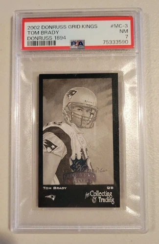 2002 Donruss Gridiron Kings 872/1000 Tom Brady 1894 Mini SP PSA 7
