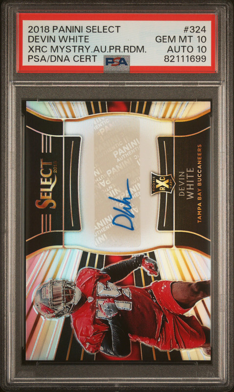DEVIN WHITE 2018 PANINI SELECT XRC AUTO ROOKIE RC /49 PSA 10 AUTO 10 POP 2 BUCS
