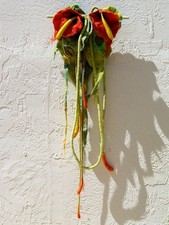 SPECIAL! Stunning Elzbieta Bittner 3D Wall Hanging Anturium Art Piece