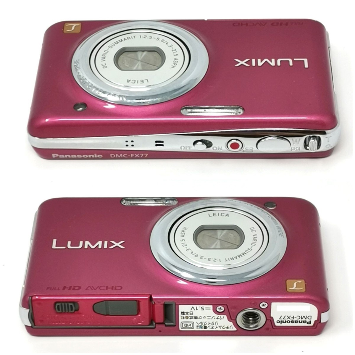 極美品】パナソニック デジカメLUMIX DMC-FX77 ピンク