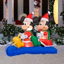 Christmas Gemmy Disney 5 ft LED Mickey & Minn...